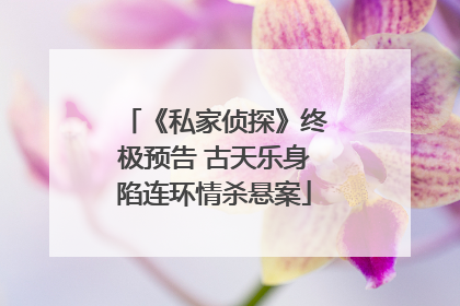 《私家侦探》终极预告 古天乐身陷连环情杀悬案