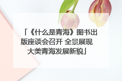 《什么是青海》图书出版座谈会召开 全景展现大美青海发展新貌
