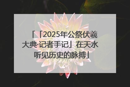 「2025年公祭伏羲大典·记者手记」在天水 听见历史的脉搏