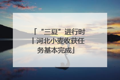 “三夏”进行时丨河北小麦收获任务基本完成