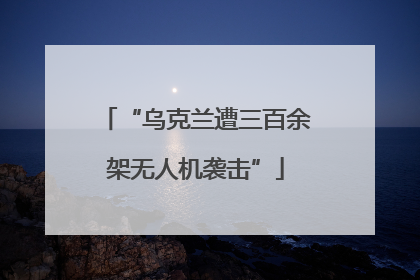 “乌克兰遭三百余架无人机袭击”