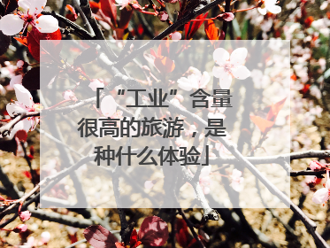 “工业”含量很高的旅游，是种什么体验