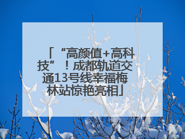 “高颜值+高科技”！成都轨道交通13号线幸福梅林站惊艳亮相