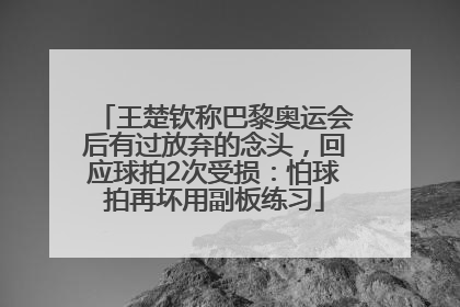 王楚钦称巴黎奥运会后有过放弃的念头，回应球拍2次受损：怕球拍再坏用副板练习