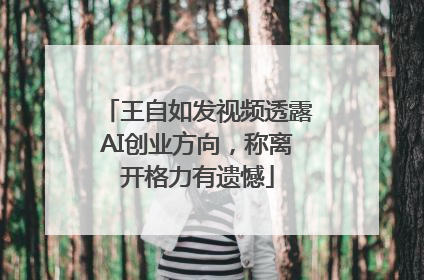 王自如发视频透露AI创业方向，称离开格力有遗憾