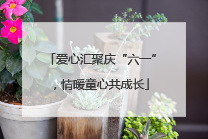 爱心汇聚庆“六一”，情暖童心共成长