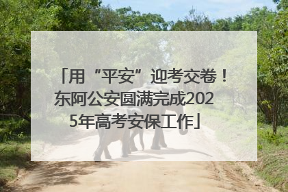 用“平安”迎考交卷！东阿公安圆满完成2025年高考安保工作