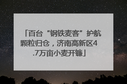 百台“钢铁麦客”护航颗粒归仓，济南高新区4.7万亩小麦开镰