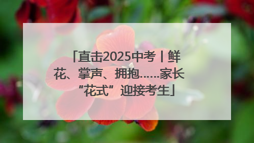 直击2025中考丨鲜花、掌声、拥抱……家长“花式”迎接考生
