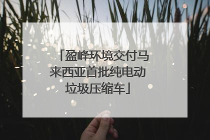 盈峰环境交付马来西亚首批纯电动垃圾压缩车