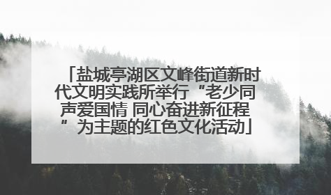 盐城亭湖区文峰街道新时代文明实践所举行“老少同声爱国情 同心奋进新征程”为主题的红色文化活动
