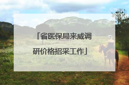 省医保局来威调研价格招采工作