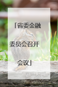 省委金融委员会召开会议