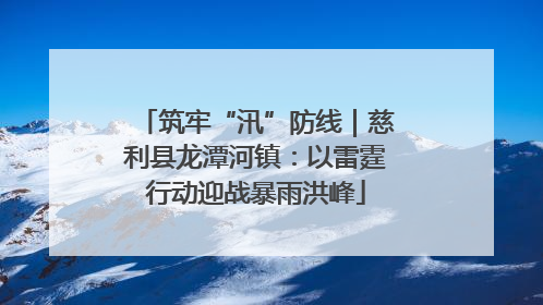 筑牢“汛”防线｜慈利县龙潭河镇：以雷霆行动迎战暴雨洪峰