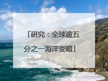 研究：全球逾五分之一海洋变暗
