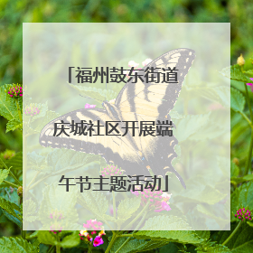 福州鼓东街道庆城社区开展端午节主题活动