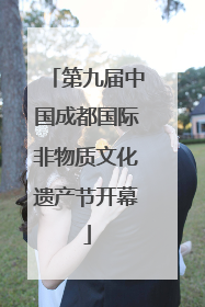 第九届中国成都国际非物质文化遗产节开幕