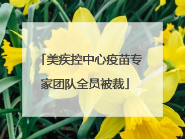 美疾控中心疫苗专家团队全员被裁
