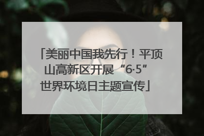 美丽中国我先行！平顶山高新区开展“6·5”世界环境日主题宣传