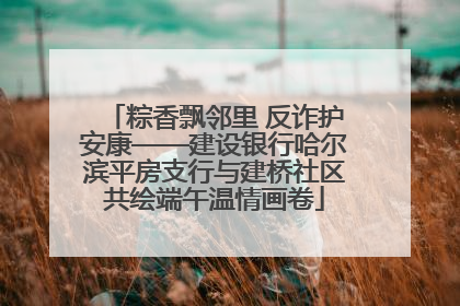 粽香飘邻里 反诈护安康——建设银行哈尔滨平房支行与建桥社区共绘端午温情画卷