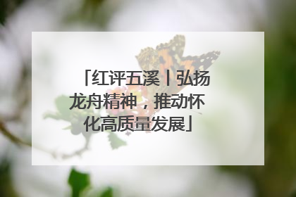 红评五溪丨弘扬龙舟精神，推动怀化高质量发展