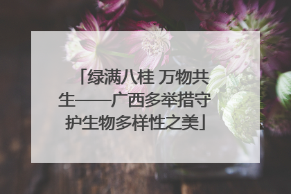 绿满八桂 万物共生——广西多举措守护生物多样性之美
