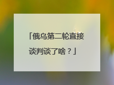 俄乌第二轮直接谈判谈了啥？