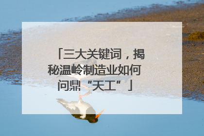 三大关键词，揭秘温岭制造业如何问鼎“天工”