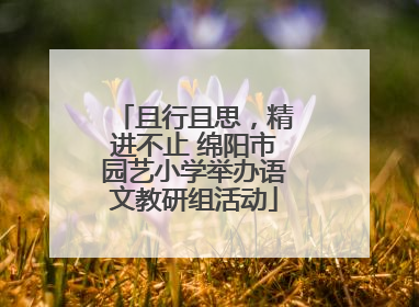且行且思，精进不止 绵阳市园艺小学举办语文教研组活动
