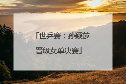 世乒赛：孙颖莎晋级女单决赛