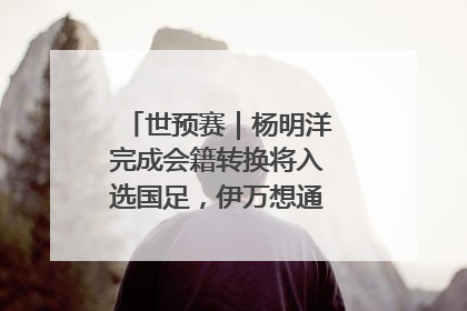 世预赛｜杨明洋完成会籍转换将入选国足，伊万想通了要打双后腰？