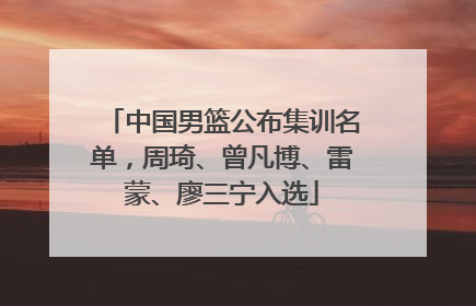 中国男篮公布集训名单，周琦、曾凡博、雷蒙、廖三宁入选