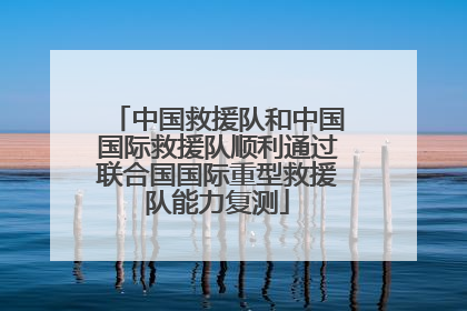 中国救援队和中国国际救援队顺利通过联合国国际重型救援队能力复测