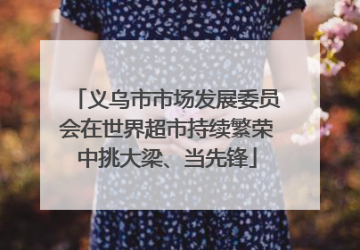 义乌市市场发展委员会在世界超市持续繁荣中挑大梁、当先锋