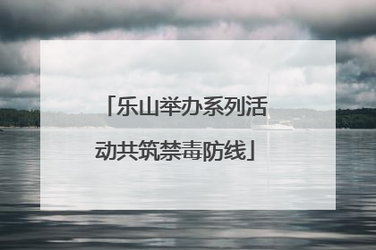 乐山举办系列活动共筑禁毒防线
