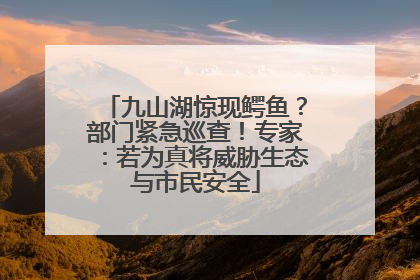 九山湖惊现鳄鱼？部门紧急巡查！专家：若为真将威胁生态与市民安全