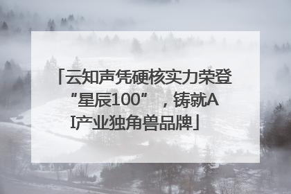 云知声凭硬核实力荣登“星辰100”，铸就AI产业独角兽品牌