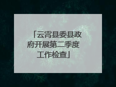 云霄县委县政府开展第二季度工作检查