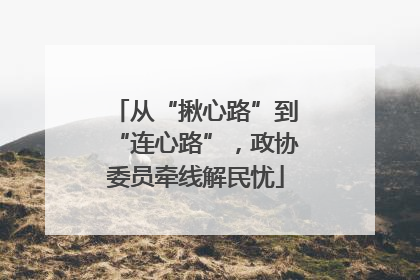 从“揪心路”到“连心路”，政协委员牵线解民忧