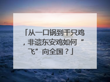 从一口锅到千只鸡，非遗东安鸡如何“飞”向全国？