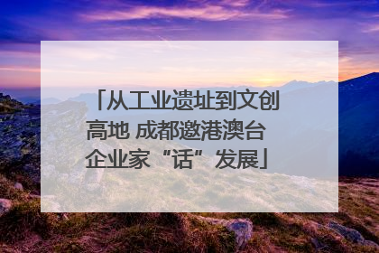 从工业遗址到文创高地 成都邀港澳台企业家“话”发展