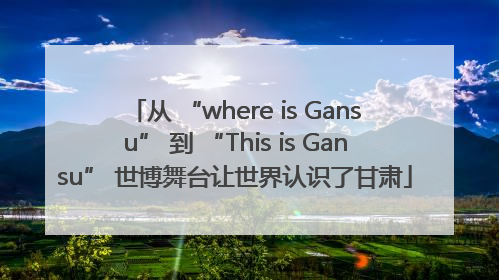 从 “where is Gansu” 到 “This is Gansu” 世博舞台让世界认识了甘肃
