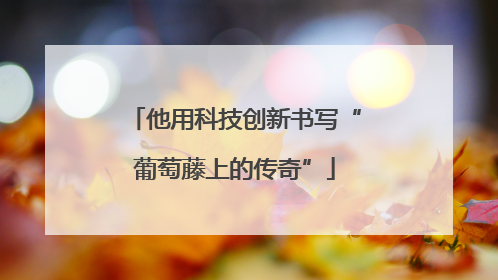 他用科技创新书写“葡萄藤上的传奇”