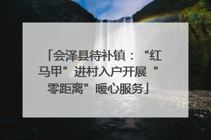 会泽县待补镇：“红马甲”进村入户开展“零距离”暖心服务