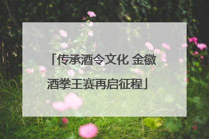 传承酒令文化 金徽酒拳王赛再启征程