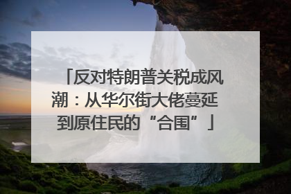 反对特朗普关税成风潮：从华尔街大佬蔓延到原住民的“合围”