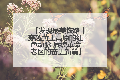 发现最美铁路丨穿越黄土高原的红色动脉 赓续革命老区的奋进新篇
