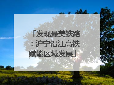 发现最美铁路：沪宁沿江高铁赋能区域发展