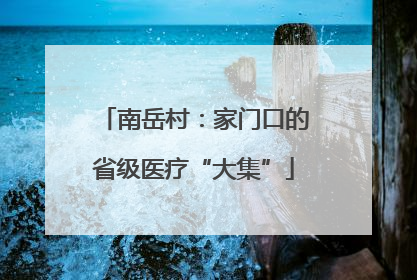 南岳村：家门口的省级医疗“大集”