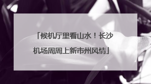 候机厅里看山水！长沙机场周周上新市州风情